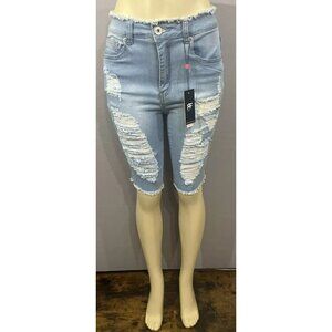 Red Fox High Waist Capri Pant Ripped Jeans Size Medium
